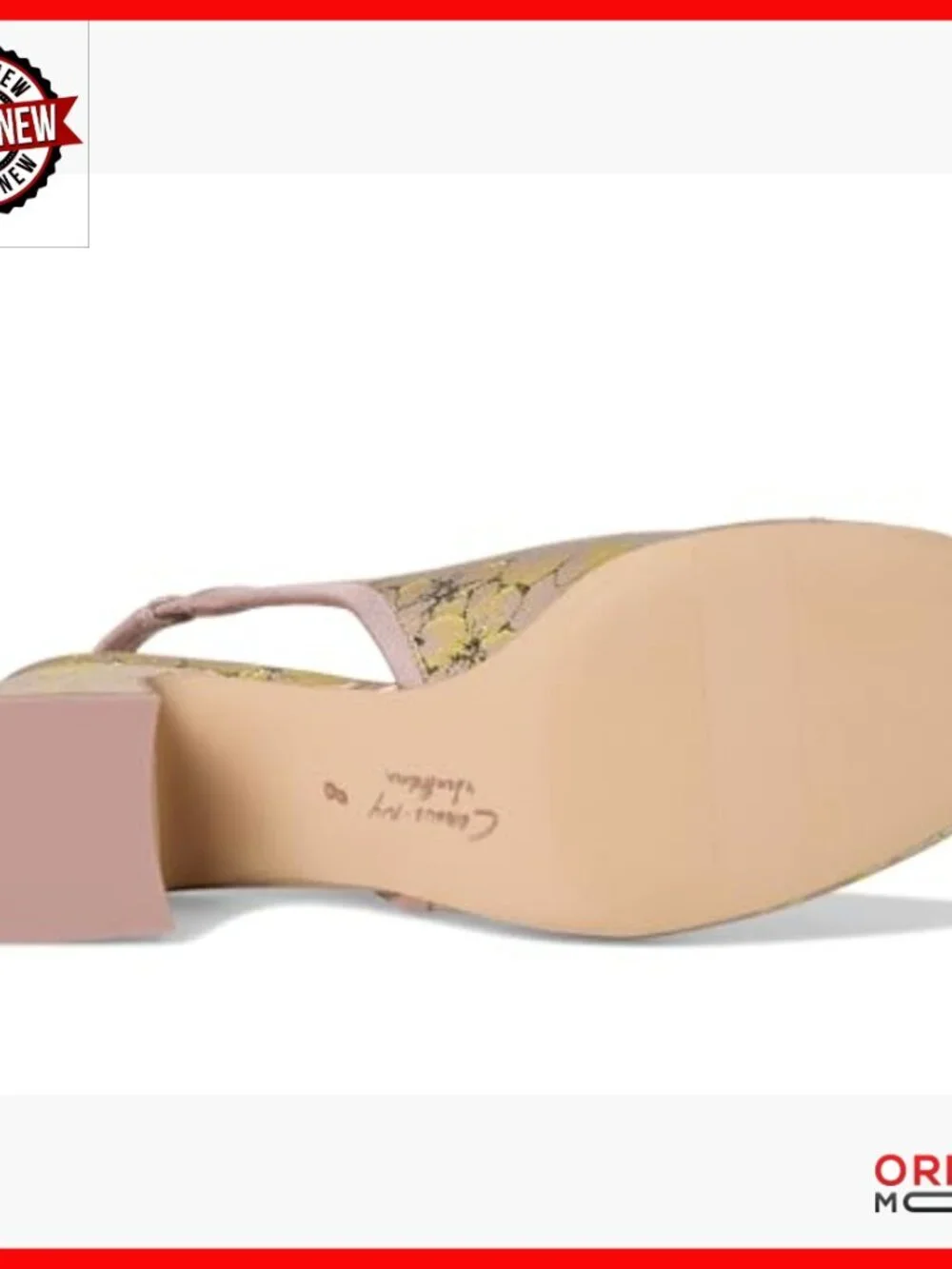 Women's Slingback Pumps with 2.5-Inch Block Heel, Floral Print